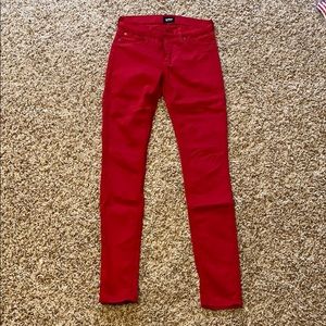 Hudson nico red skinny jeans